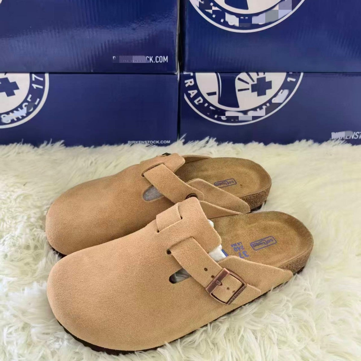 Soft Footbed Suede Clog Sandals – Boston