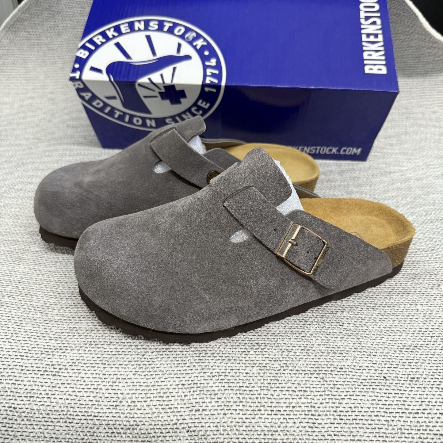 Soft Footbed Suede Clog Sandals – Boston