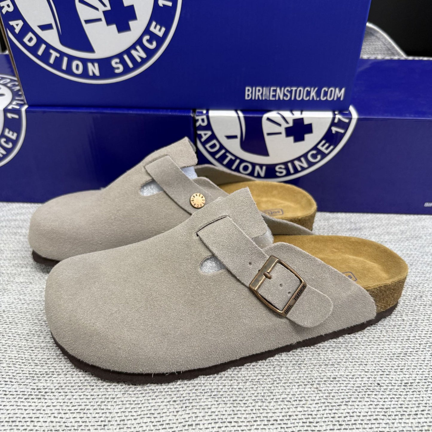 Soft Footbed Suede Clog Sandals – Boston