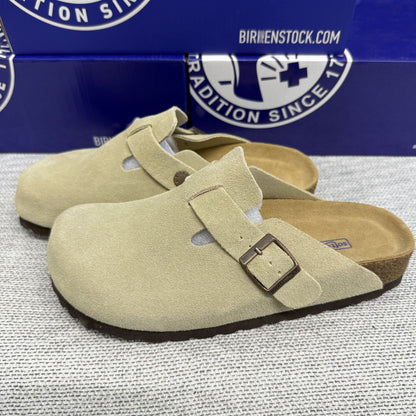 Soft Footbed Suede Clog Sandals – Boston