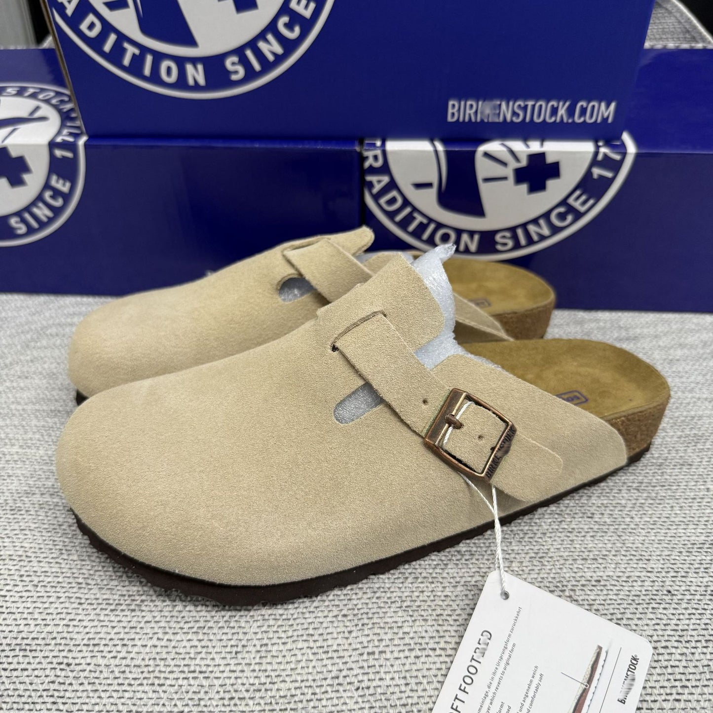 Soft Footbed Suede Clog Sandals – Boston