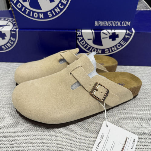 Soft Footbed Suede Clog Sandals – Boston